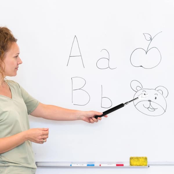 Telescopic Teacher Pointer Extendable Pointer Finger Pointer Mini Classroom Pointer for Teachers (Black)