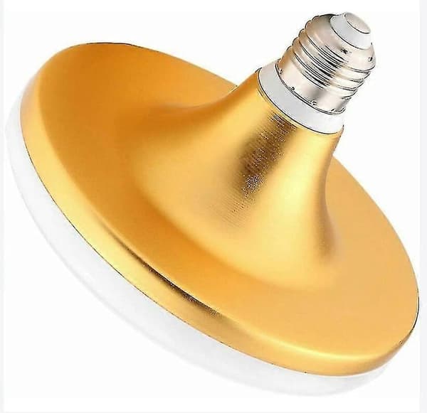 LED pære E27 E27 UFO 20W høj effekt flad lampe Egnet til fabrik, garage, (størrelse: varm hvid) 12*9cm