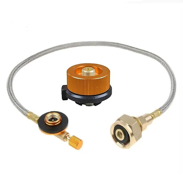 Utendørs Camping Gasskomfyr Propan Påfyllingsadapter Brenner Lpg Flat Sylinder Tank Kobling Beholder Adapter Lagre Holdbar Metallslange