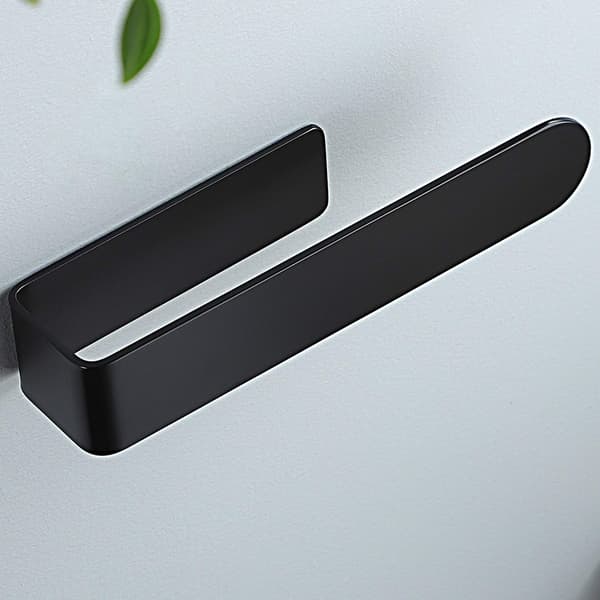 Håndkleholder Svart Håndklering Selvklebende Håndklestang for Bad, Rustfritt Stål