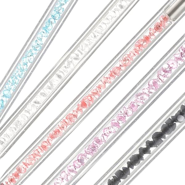 Double-sided Dotting Tools - 5 pcs Nail Art Liner Brushes for Manicure Drilling Drawing