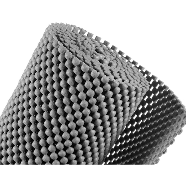 Pose Halkskyddsmatta, Rutnät PVC Halkskyddsmatta, Icke-klibbig Grip Liner Hyllfoder Halkskyddsmatta Lådfoder Badrum Köks Vattentät Golvmatta för Hemmet Dark Grey