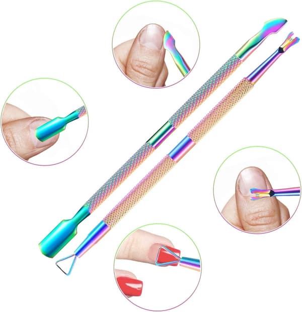 Cuticle Trimmer with Cuticle Pusher, Cuticle Remover Clipper Scissors and Triangle Cuticle Pusher