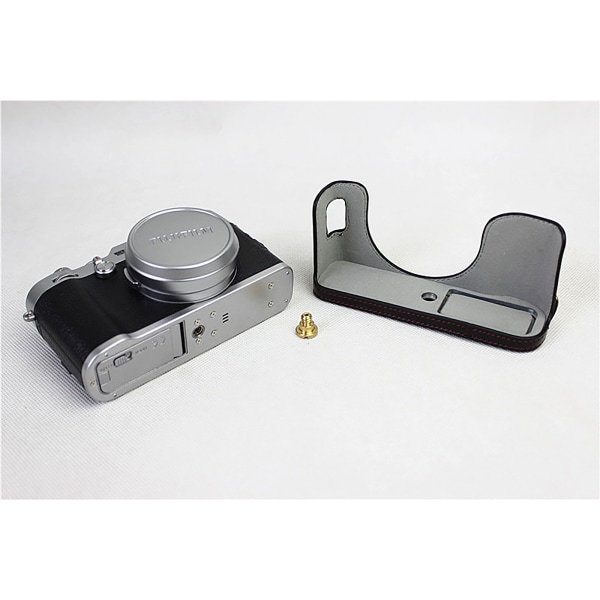 Beskyttende lærkameraveske for Fujifilm x100f svart