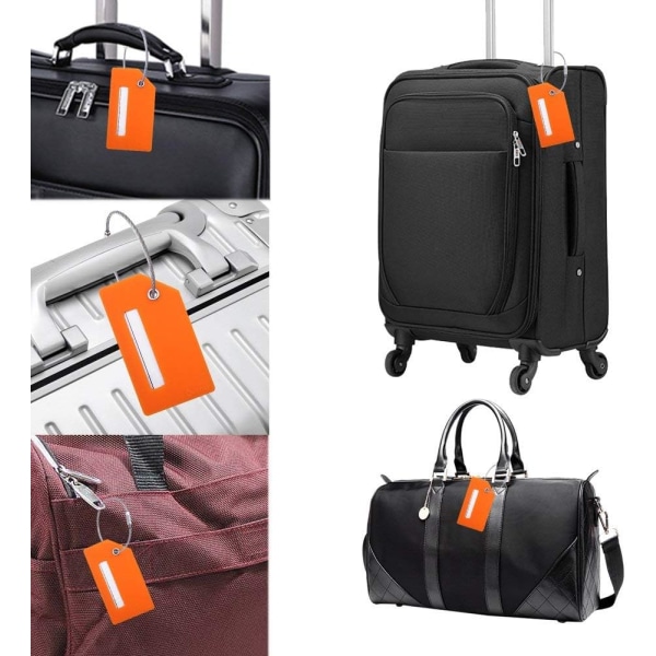 Silikone bagagemærke med navne-id-kort, orange