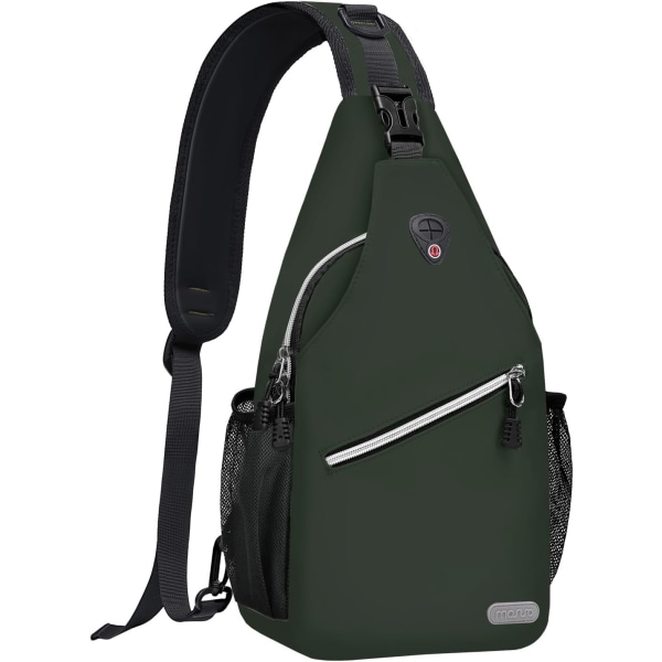 Sling-ryggsekk, flerbruks crossbody-skuldertaske, reise- og turdagstursekk Midnight Green