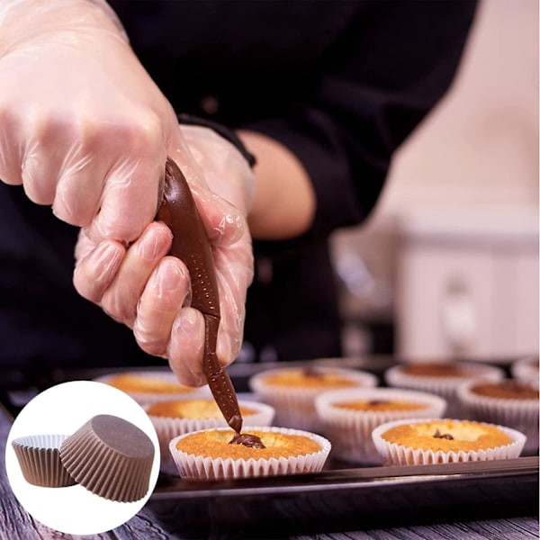 ll Kaffepapir Cupcake Cases Bagekopper, Fedtsikre Cupcake Cases til Bagning, Mini Muffin Wrappers Cases Muffin Cups Cupcake Liner Bulk, Papir Bakin Coffee