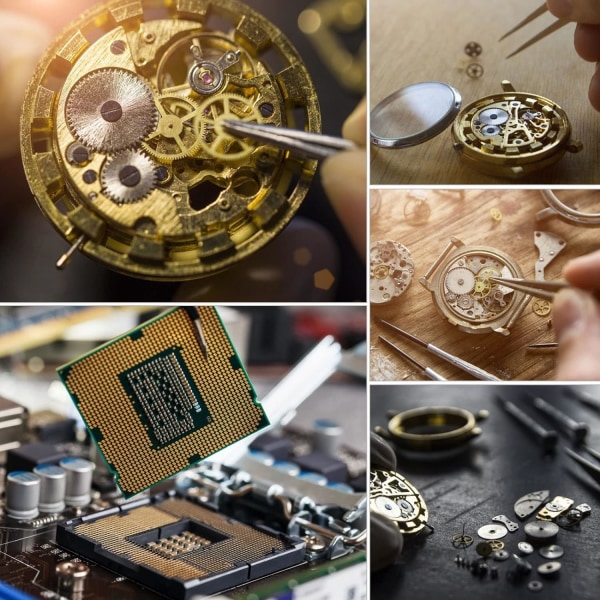 Presisjonstengersett, 8 stk Antistatiske ESD-tenger, Ikke-magnetiske rustfrie stål buede tengersett for modellering, elektronisk reparasjon, håndverk #1 8PCS #2 1PC
