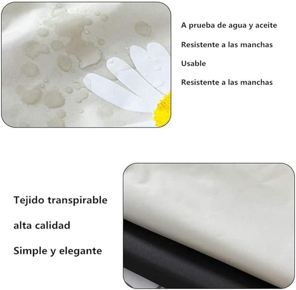 Kitchen Aprons with Small Daisy Pattern, Adjustable and Washable, Waterproof and Oil-proof, with Pockets, 2-pack