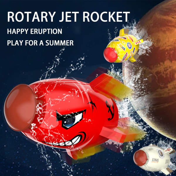 Splash Rocket Lelut Raketinheitin lapsille Ulkoilmapeli Rakettisprinklerit Lelu Vedenpaineraketti 3-vuotiaille ja sitä vanhemmille lapsille (punainen)