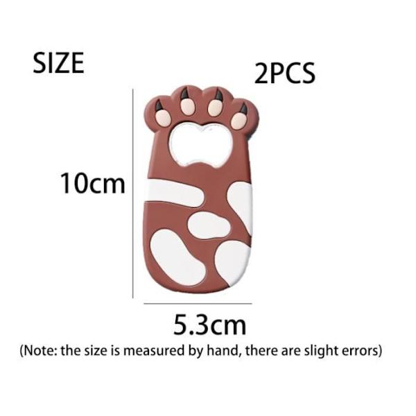 Pullonavaaja - Söpö pullonavaaja - Metalli ja PVC - 2 kappaletta - Mitat 10x5,3cm