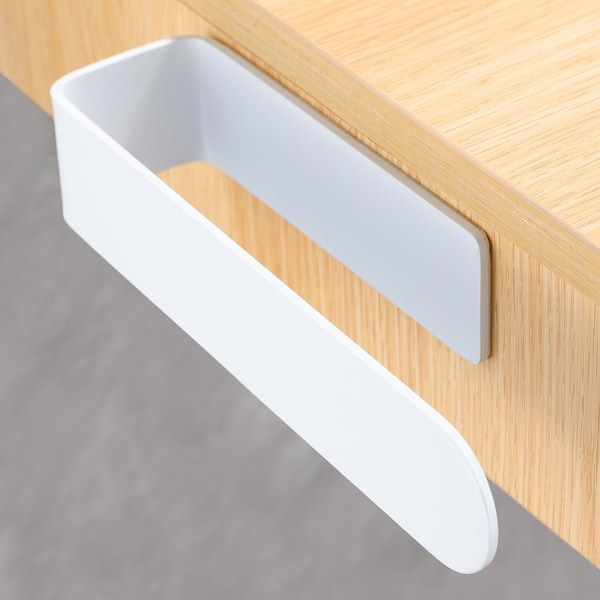 Vit handdukshållare - Självhäftande handduksstång, handduksring i rostfritt stål för badrum, organisera handdukar enkelt (ingen borrning) White 19.6cm