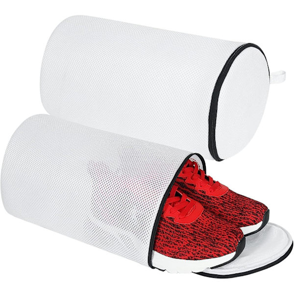 Skovaskeposer, 2-pak mesh sko vaskeripose med glidelåslukking for joggesko, sokker, bh-er 2pcs Shoes Bags