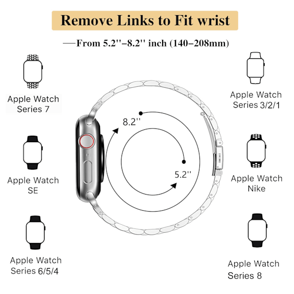 Ultratunt metallarmband kompatibelt med Apple Watch Band 42mm (Series 10) 41mm 40mm 38mm, Elegant länkarmband i rostfritt stål (Silver) 38/40/41mm