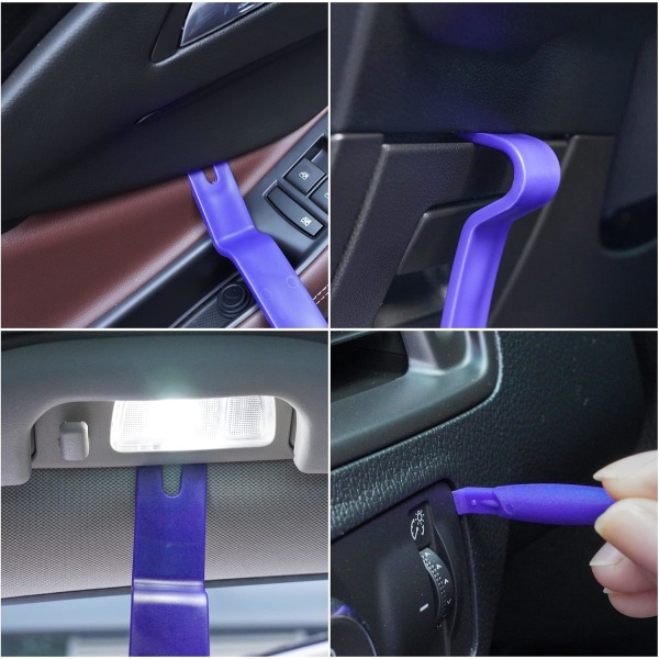 14PCS Bil Auto Trim Demontering Kits, Verktygssatser för Bilradio Dörr Instrumentbräda Installation, Plast Pry Verktyg, Bilpanel Dash Interiör Tillbehör #7 14pcs Blue