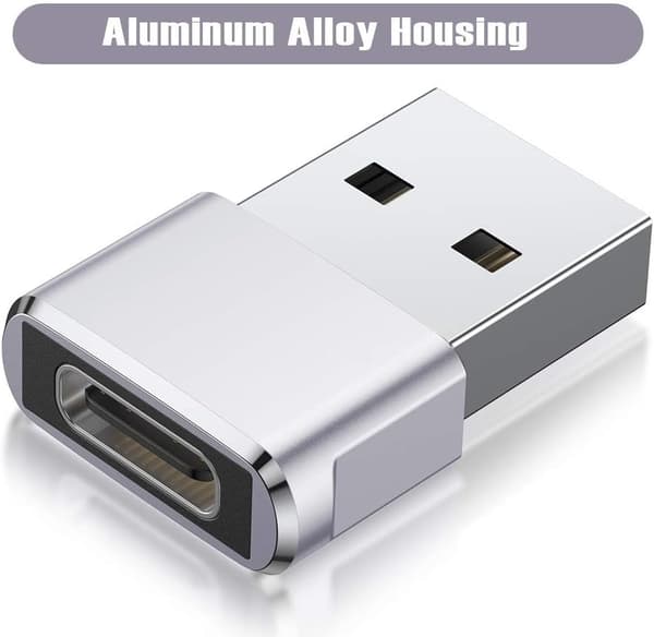 USB til USB-C Adapter til Apple iPhone 16 ProMax Oplader Adapter 3-pak, Type C Hun til USB A Han Kabelstik til iPhone 15 14 13 12 11