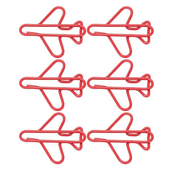 Heltrombones i form av ett flygplan 100st Gem i form av ett flygplan Rostpläteringsprocess skrivbordsset Röd