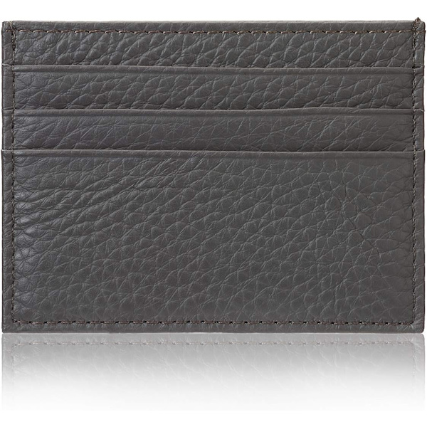 Äkta läder korthållare 7 kortplatser Minimalistisk Ultra tunn för jacka, byxor Dark gray
