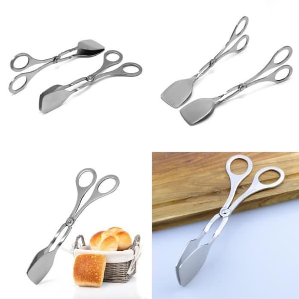 Køkkentænger, madtænger, grilltænger, saksetænger i rustfrit stål, serveringstænger, til