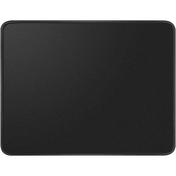 Musemåtte med syet kant, skridsikker gummibase, premium-tekstureret og vandtæt musemåtte til computere, bærbare computere, kontor og hjem, 10,2x8,3 tommer, 3m Black 1 Pack