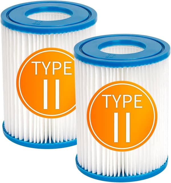 Erstatningsfilterpatroner kompatible med Best-Way Type II 58094 oppblåsbart bassengfilter, 5,4\", 2-pakning
