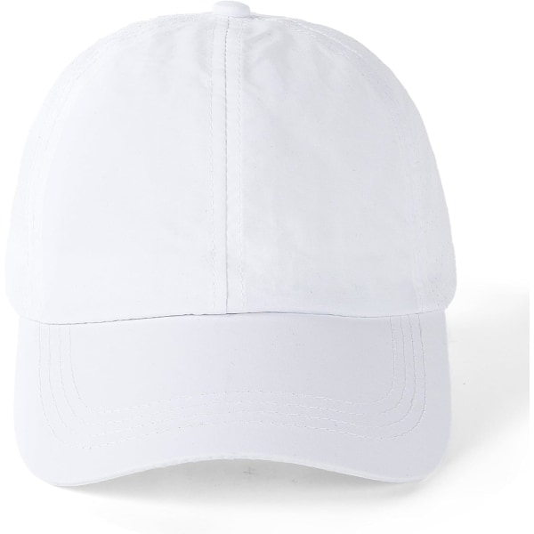 Cap för dam - Solhatt med hästsvans Snabbtorkande löpkeps Cap Golfkepsar Criss Cross Justerbara Trucker-hattar för kvinnor Flickor White One Size