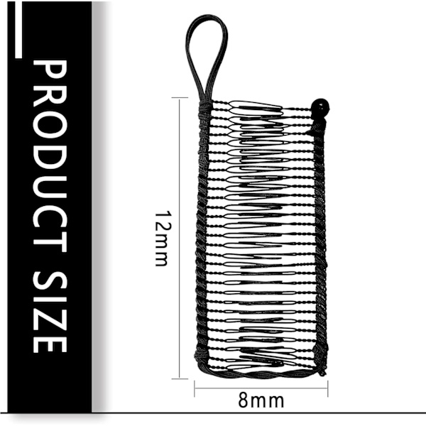 2 STK Bananhårklämmor Storlek Stretch Bananklämma 30 Tänder Vintage Clincher Kammar Halkfri Bananklämma Svart Bananhårgrepp Elastisk Banan H Black