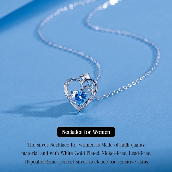 Kaulakoru naisille S926 hopeakaulakoru naisille Sydänkoru Kaulakorut Hieno rakkaussydänriipus Sterling-lahjat naisille tytöille naisille