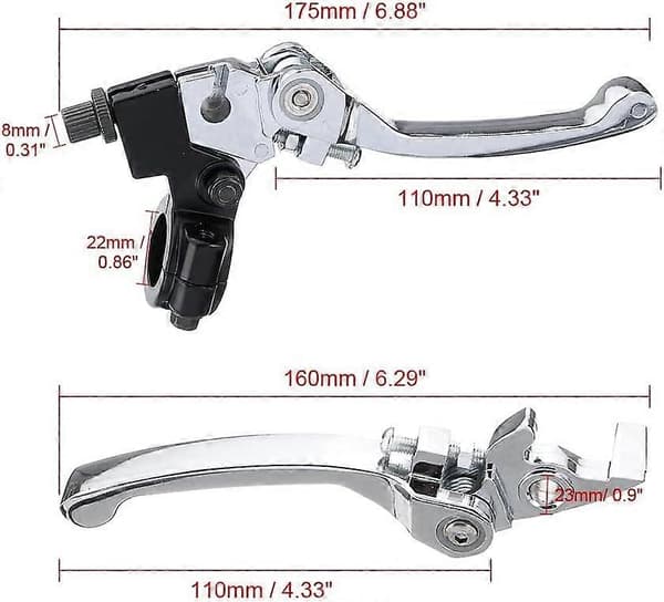 1 Par 7/8\" 22mm Styre Clutch Bremse Sammenleggbar Snap Spak