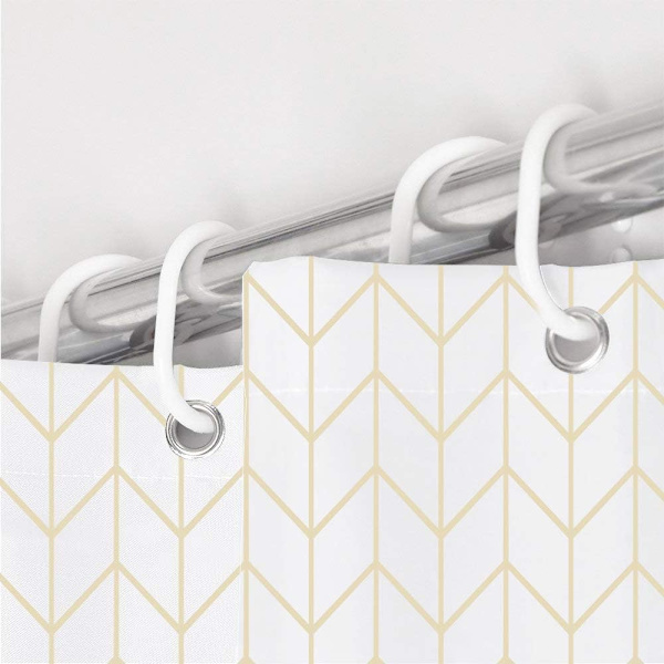 Bruseforhæng skimmel- og meldugbestandigt 180 x 180 cm (71 x 71 tommer) | 100 % polyester - sildebensmønster - pakke med 2 Herringbone 180 x 180 cm  2 Pack