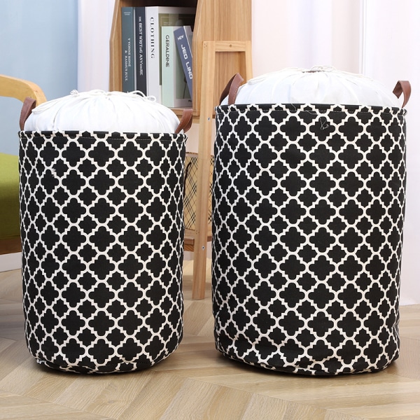 75L Stor Vaskeromskurv, Skittentøyskurv for Vaskerom Soverom, Sammenleggbar Vaskerikurv, Baby Barn Kurv for Barnerom, Leker Oppbevaring. (Svart, XL)