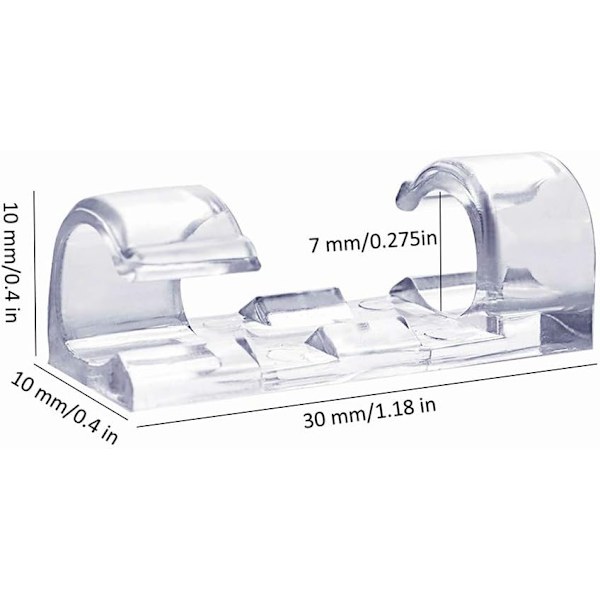 60 Pcs Transparent Cable Clips, Strong Self-Adhesive Cable Holder, Durable Mounting - Round Plastic
