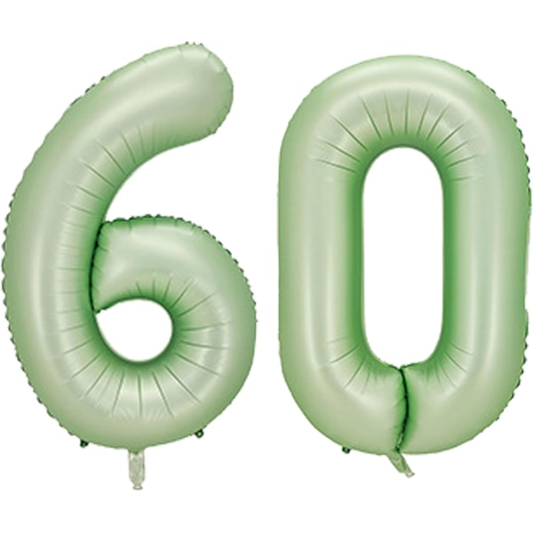 Numeropallon, värikkäät helium-numeropallon syntymäpäiväpalloihin, itse täyttyvät numeropallon, foliopallon syntymäpäiväjuhliin, uuden vuoden koristeluun Olive-g #60 Large