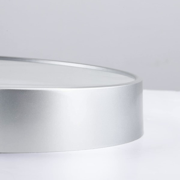 Tyst väggklocka för kök med datum och dagtemperatur, silver väggklockor för vardagsrum modernt sovrum, LCD-display kvarts digital väggklocka B