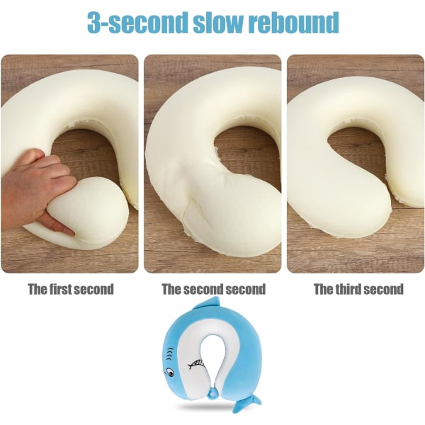 Pute Cartoon Dyre Nakkestøtte Pute 30 * 30cm Memory Foam Nakkepute U-formet Elasticitet Barn Reisepute Bærbar U-formet Pude for G 30*30cm
