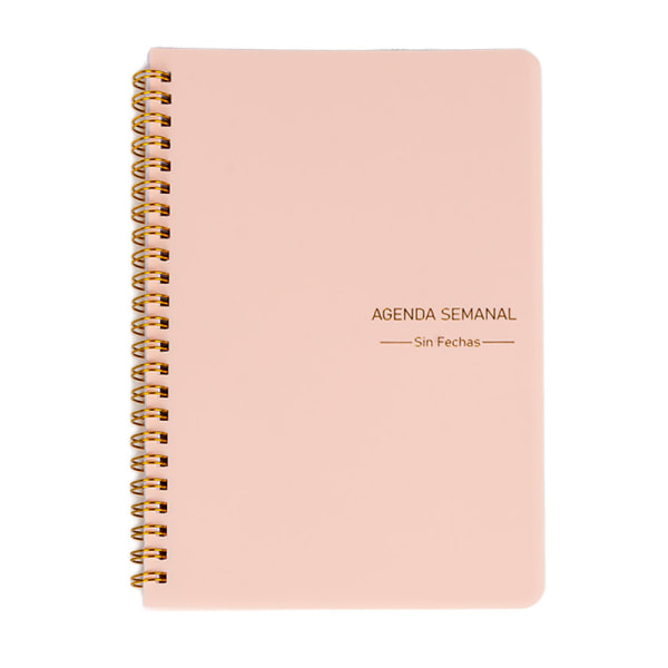 Udateret ugentlig planlægger - Ugentlige mål notesbog, A5 To Do List Planner, Habit Tracker Journal med spiralbinding, Tracker og målplanlægger