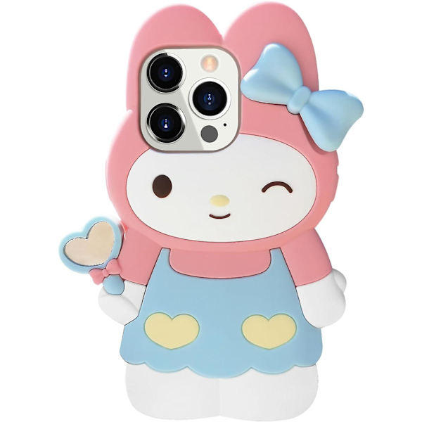 För Iphone 14 Pro Max Skal 6.7'', Cartoon 3d Mjuk Silikon Anime Rolig Cool Konstig Ful Karaktär Fullt Skyddande Stöttålig Telefon Skal Fodral, Vit