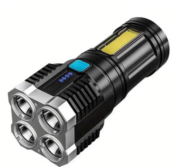 USB Ladattava LED-taskulamppu - 4 tilaa