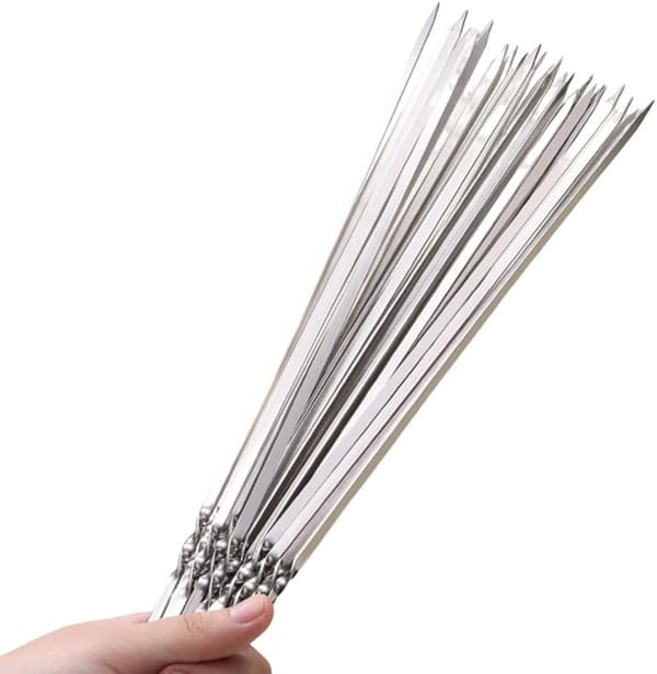 20 grillspyd i rustfrit stål, 35 cm lange