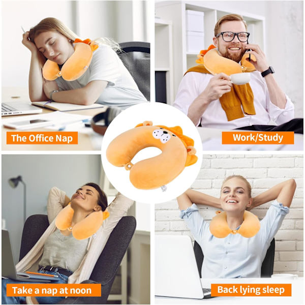 Pute Cartoon Dyre Nakkestøtte Pute 30 * 30cm Memory Foam Nakkepute U-formet Elastisk Barn Reisepute Bærbar U-formet Pude for J 30*30cm