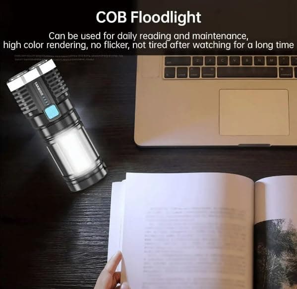 USB Ladattava LED-taskulamppu - 4 tilaa