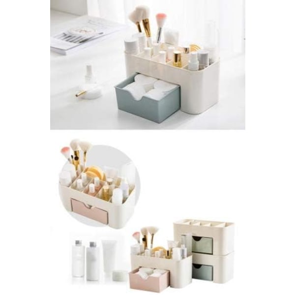 Kosmetisk Make Up Organizer Display Bord Bordsbord Förvaringsställ, Makeup Låda Typ Förvaringslåda Case Hållare Borst Penna Smycken Organizer Saving Spa Green