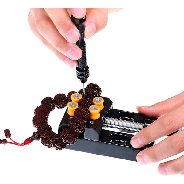 Handborrverktygssats Inkluderar stiftchuck handborr med miniatyrborr mikro mini twist borrbit och bänkstäd för hantverksskärande harts nyckelring smyckestillverkning