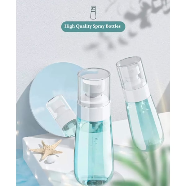 Små sprayflasker 100 ml, 3-pakning fin tåkesprayflaske for reise Pink 100ml