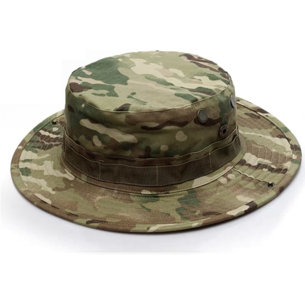 Boonie Tactical Fisherman Hat Sun Protection Vision Camouflage for Camping Hiking Fishing Men Unisex MC