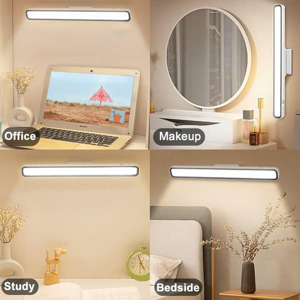 Versatile LED Desk Lamp with Touch Control - 3 Color Temperatures, Adjustable Brightness, USB Rechargeable, Perfect for Reading and Night Light