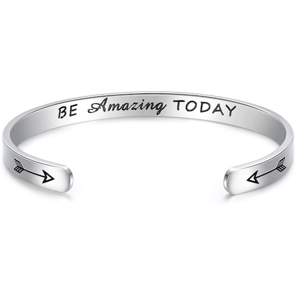 Vänskapsarmband för kvinnor - Inspirerande vänskapspresenter till bästa vän, motiverande manschettarmband för systrar, mamma, lärare, presenter 1Be amazing today