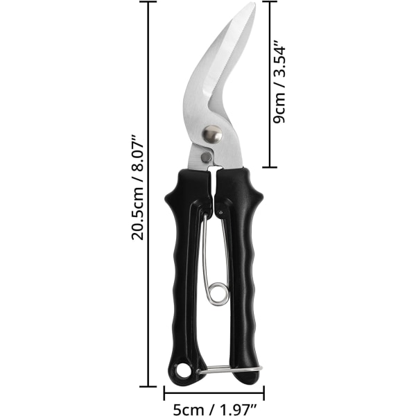 Heavy-Duty tæppesakse - 20,5 cm / 8,07 tommer multifunktionssakse - rustfrit stål industrielle skarpe bladklippere til tæpper, pap, stof,