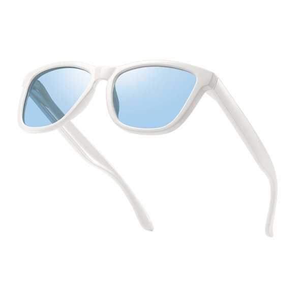 Polariserede solbriller UV400 beskyttelse Klar ramme/lilla linse