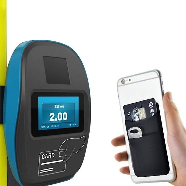 2-pack Universal Mobil Plånbok/Korthållare - Självhäftande Svart